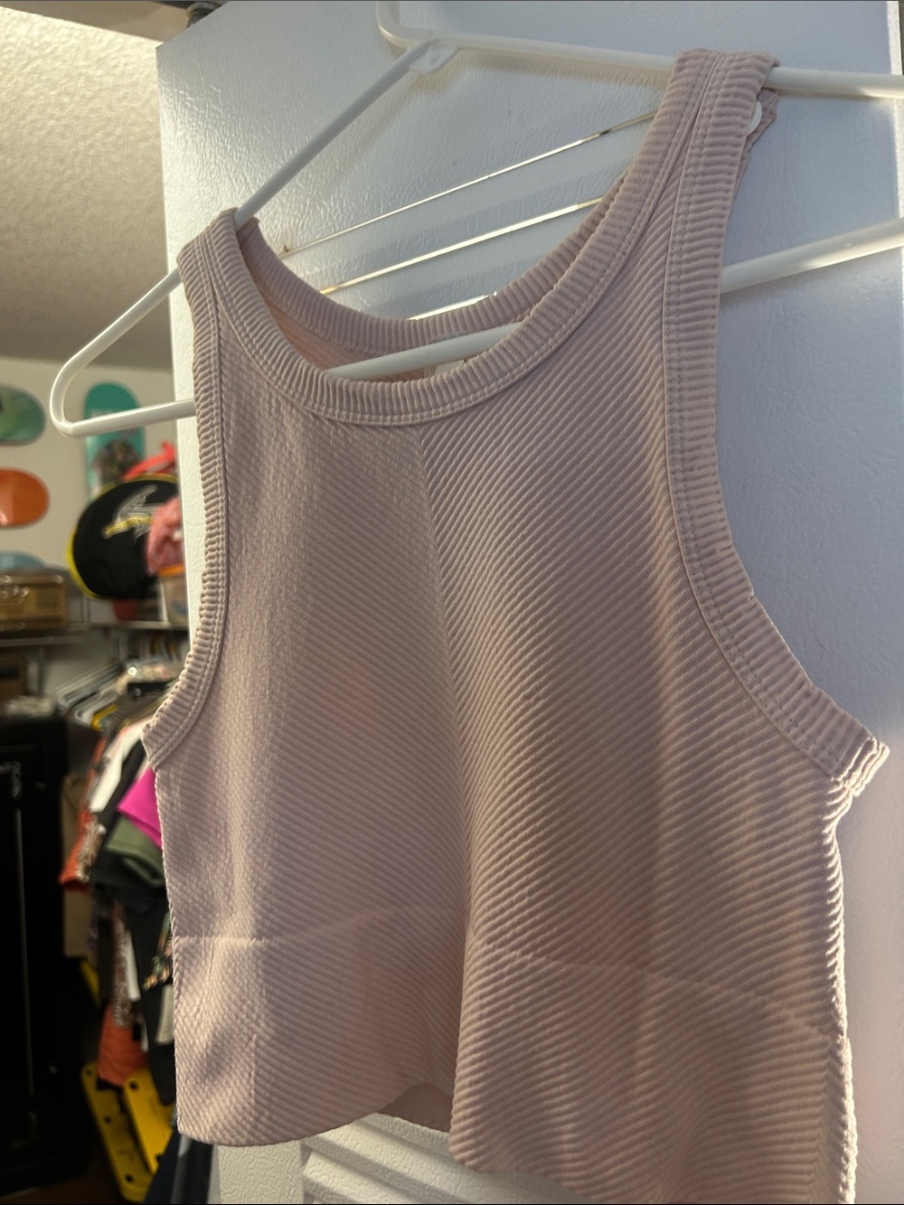 Light pink cropped tank
